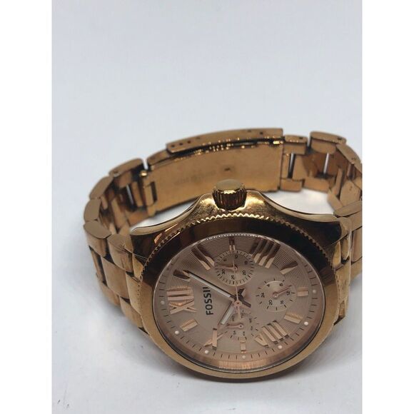Fossil AM4511 Women's Stainless Steel Analog Rose Gold Dial Quartz Watch RK347 - Picture 7 of 11